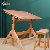 Painting Table Art Students Dedicated Liftable Calligraphy Painting Drawing Table Adjustable Height 