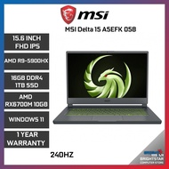 MSI Gaming Laptop Delta 15 A5EFK 058 (15.6 Inch FHD / AMD Ryzen / R9 5900HX / 16GB Ram / AMD RX6700M 10GB