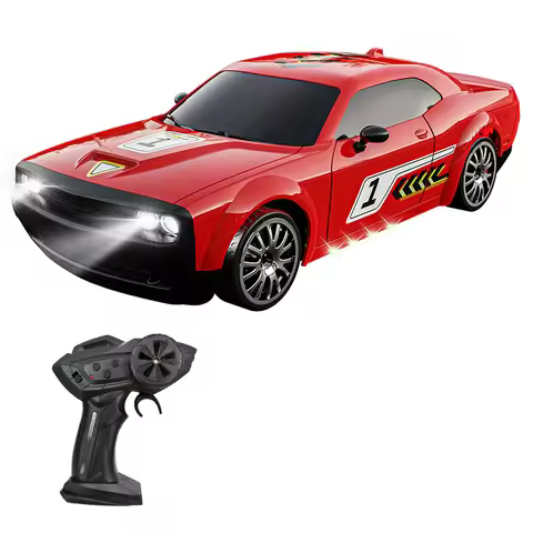 Teeggi 2.4G RC CAR With LED Light 4WD Remote Control Drift Cars Professional Racing Toys for Childre