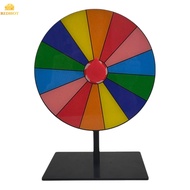 <RedhotS> 1 Set Color Roulette Wheel Tabletop Prize Wheel Dry Erase Spin Wheel Spinner Game Heavy Du