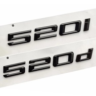 3D ABS Black 520i 520d Emblem Letters Car Rear Trunk Badge Sticker Logo For BMW 520i F10 E39 1996 20