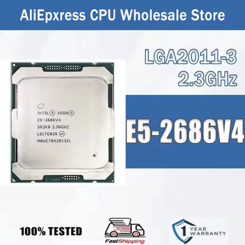 Intel Xeon E5-2686V4 2.3GHz E5 2686V4 Computer CPU Processor Server E5 2686 V4 Package LGA 2011-3