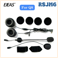 RSJMG Motorcycle Helmet Intercom Clip Type-C Microphone Speaker Headset For EJEAS Q8 interphone HERJ