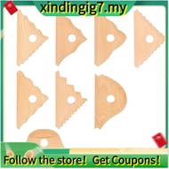 【】8Pcs Pottery Trimming Tools Pottery Ribs Pottery Clay Foot Shaper Tools Beech Wood Pottery Profile