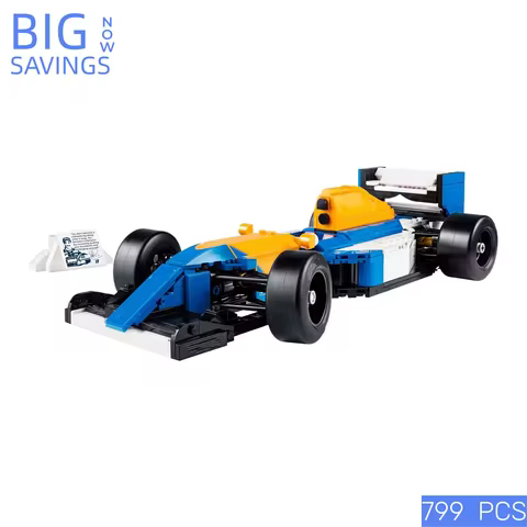 2025 NEW 10353 Williams team FW14B And Niegel Mansell 799PCS Blue Car Model Brick Children Birthday 