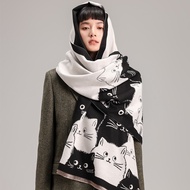 DOUBLE-SIDED PREMIUM WOOL SCARF 180x60 SOFT FOR NECK AND COAT... CODE 180x60 - 65, 66, 67
