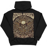 Avenged Sevenfold Hoodie | A7X Mind Trip Tour '74 Deathbat Black Premium | Oversized Distro Metal Ba