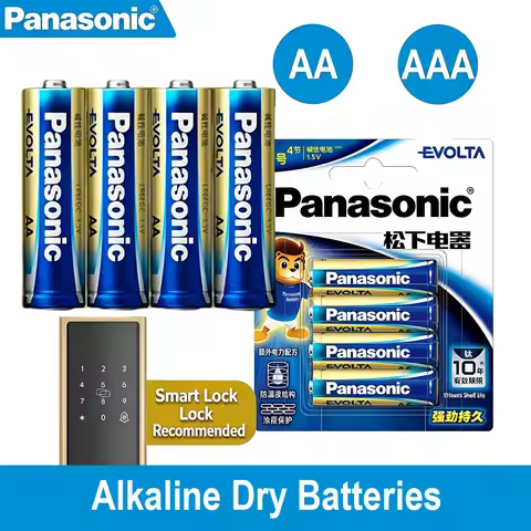 Panasonic EVOLTA Smart Door Lock Alkaline Battery 1.5V AA AAA LR6 LR03 4-40PCS 10 Year Shelf Life Le