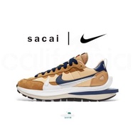 可3～6期分期0利率👟Nike x sacai VaporWaffle “Sesame and Blue Void”聯名跑鞋 奶茶色/棕藍白 男女通用