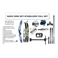 WNS LIBERATE DX RISER 25" & WNS ARMATO C3 CARBON FOAM ILF LIMBS BOW SET FOR RECURVE ARCHERY