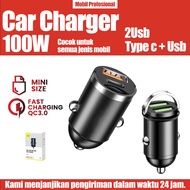 Mini Car Charger 100W PD USB Car Charger Fast Charging 100W PD USB Car Charger