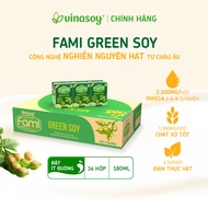 Thùng sữa đậu nành Fami Green Soy rất ít đường (**) (36 hộp x 180ml)