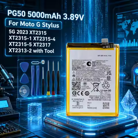 PG50 5000mAh 3.89V Mobile Phone Battery for Moto G Stylus 5G 2023 XT2315 XT2315-1 XT2315-4 XT2315-5 