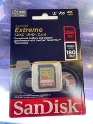 SanDisk Extreme 256gb SD UHS-I 記憶卡