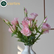 YGS Fake Eustoma Flower, Bridal Bouquet Real Touch Artificial Lisianthus Flowers, Photography Props 