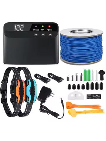 Electric Fence for Dogs, Rechargeable Underground Dog Fence System, Pet Containment System, 2 Waterp