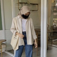 KEMEJA LIMITED STOCK Women's Oversized linen Shirt - linen Shirt - Oversized linen Shirt