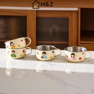 H&Z 80/220ml Stainless Steel Water Cup Mug For Kids Anti Scalding Milk Coffee Cup Mini Cute Drinking