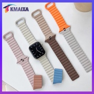 Tali untuk Watch Ultra 49mm 45mm 44mm 42mm 41mm 38mm 40mm lWatch Gelang Magnetik Silikon Dua Warna u