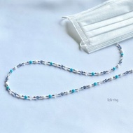 綠松石色 捷克珠 眼鏡掛繩 項鍊 口罩鍊