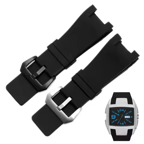32mm Waterproof silicone strap for Diesel Watch Strap for DZ1216 DZ1273 DZ4246 DZ4247 DZ287 Soft Bre