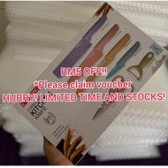[READY STOCK 💯]🔥 EVERRICH ER-0278 6PCS Kitchen Knife Set Corrugated Colorful Stainless Steel🔥