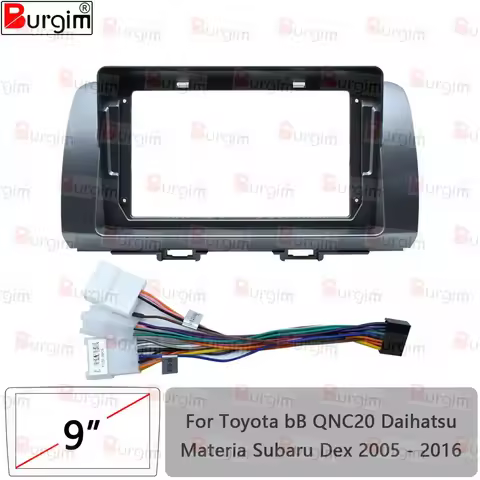 Car Radio Fascias Frame For Toyota bB QNC20 Daihatsu Materia Subaru Dex 2005-2016 9 inch Stereo Pane