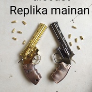 padok pistol pajangan revolver replika miniatur full metal baretta toy
