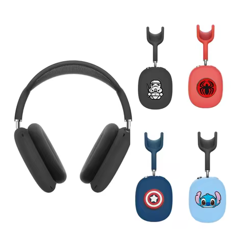 DIY Cartoon Sti Earphone Case for Apple AirPods Max Earmuff Silicone Protective Cover for AirPods Ma