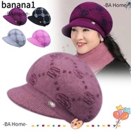 BANA Knitted Woolen Hat, Thicken Windproof Peaked Cap, Elegant Keep Warm Beret Hat Woman