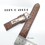 P.leather 💎พร้อมส่ง🚚สายนาฬิกาหนังกระดูกจระเข้แท้🐊 สายนาฬิกา หนังแท้ นาฬิกา หนัง สายหนัง 22mm 24 mm