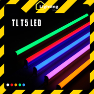 Lampu TL Neon Tube T5 LED Panjang 60cm 90cm Warna Warni Kuning Ungu Putih Merah Biru Hijau