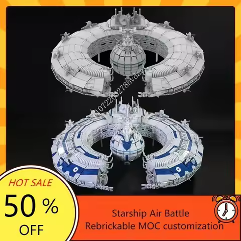MOC Space Battle Trade Federation & Separatist Droid Control Ships DIY Creative Education Assembly P
