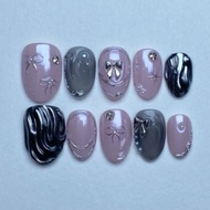 Y2k coquette nails - custom press on nails by misykatnailsis