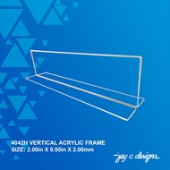 Acrylic Vertical Frame - 2.0" X 8.0" Landscape - Jay C. Designs - 4042H