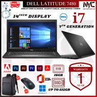 Dell Latitude 7480/i7/7TH GEN/ 5300/i5/8TH GEN/ 7480/i5/6TH GEN / 16GB 512GB SSD FHD Win11 1 Year Wa