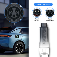Kolanky Type 2 To Type 1 EV Charging Adaptor 32A 7.2KW IEC 62169 Female Plug To Sae J1772 Male Sock