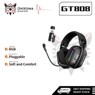 【Onikuma GT808 NEW】Bluetooth 5.3 Wireless Headphones HD Stereo Active Noise Cancellation