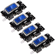Dual USB 18650 Battery Charger Protection Module 4pcs, Power Bank PCB Module Board, Dual USB 5V 1A 2