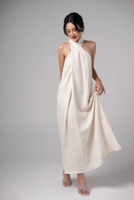 WHITE TENCEL MAXI DRESS