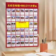 985 Famous School Wall Stickers College Entrance Examination China Key University Targets Inspiratio