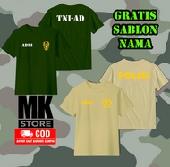 Kaos baju anak tni polisi tentara cowok cewek laki laki perempuan pria wanita