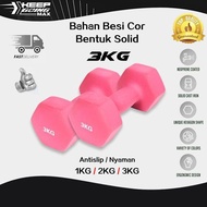 Dumbell 3 Kg Mini Barbell Weight Training/ - Anti-Slip Dumbell 2Kg Dumbell 1Kg Yoga/ Women's Vinyl/