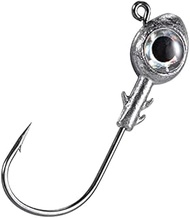 Dr.Fish 10 Pack Fishing Eyes Jigs 3D Eyes Trout Heads Bass Hook Lure Live Bait Plastic Saltwater Jig