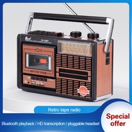 Máy Ghi Âm Ông Già Hoài Cổ Máy Ghi Băng Cassette Máy Ghi Âm Radio FM Bốn Băng Tần USB Thẻ SD Bluetoo