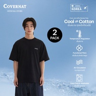 COVERNAT Cool Cotton 2-Pack T-Shirt Black (70022OCCSSU_S6BKBK)