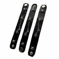 MixandDrop Bracelet Y2k | Bracelet Leather | Genuine Cowhide Bracelet | Y2k bracelet | Punk Bracelet