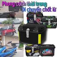 45l aluminum motorcycle storage box, waterproof, aluminum bracket, safety lock, storage box, shock a