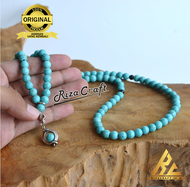 Tasbih Cantik Unik Batu Pirus ASLI Original 99 Butir