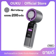 พัดลมพกพาขนาดเล็ก OUKU FS02 ลมเย็น เสียงเงียบ มีไฟฉายในตัว Cooling mode ปรับเงยได้ 180องศา